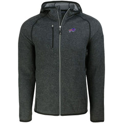 Buffalo Bills Cutter & Buck Mainsail Full-Zip Hooded Jacket Heather Charcoal