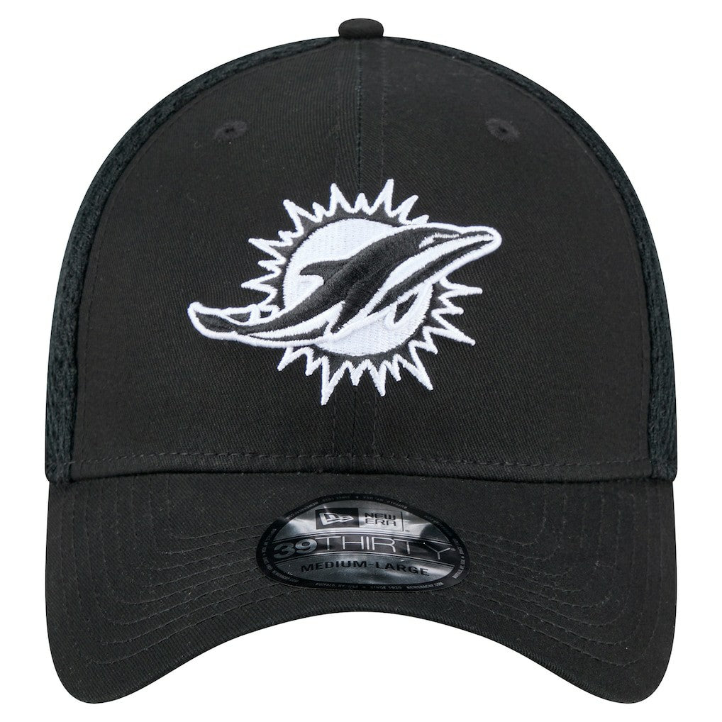 New Era Miami Dolphins Black Main Neo 39THIRTY Flex Hat