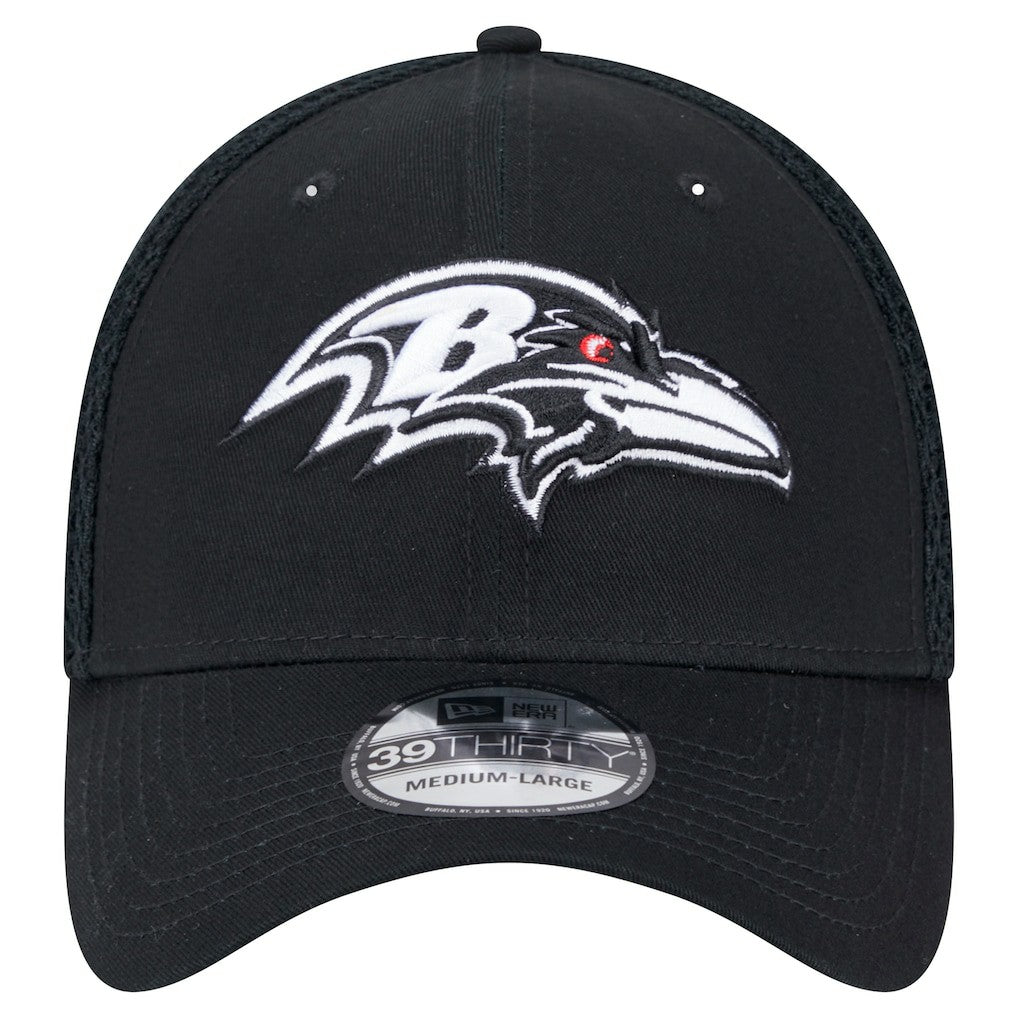 New Era Baltimore Ravens Black Main Neo 39THIRTY Flex Hat