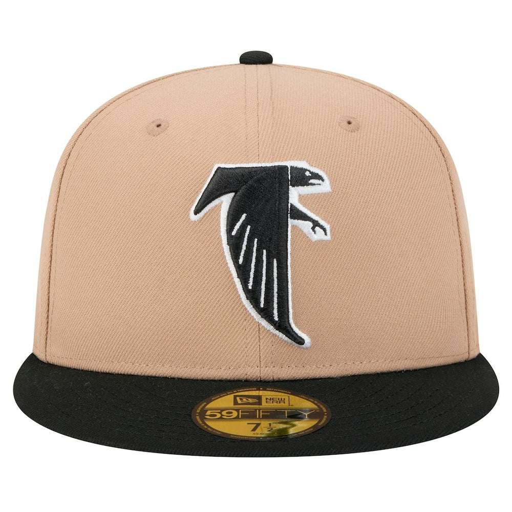 Atlanta Falcons New Era Throwback Logo Main 59FIFTY Fitted Hat Tan