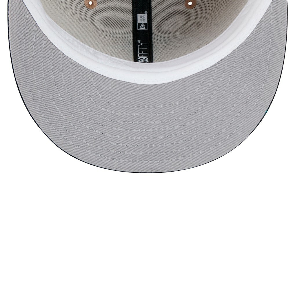Atlanta Falcons New Era Throwback Logo Main 59FIFTY Fitted Hat Tan