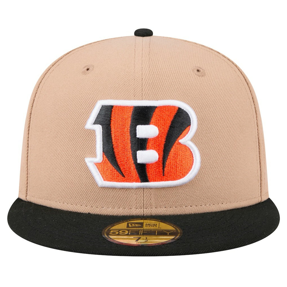 Cincinnati Bengals New Era Logo Main 59FIFTY Fitted Hat Tan