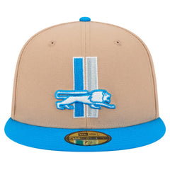Detroit Lions New Era Throwback Logo Main 59FIFTY Fitted Hat Tan