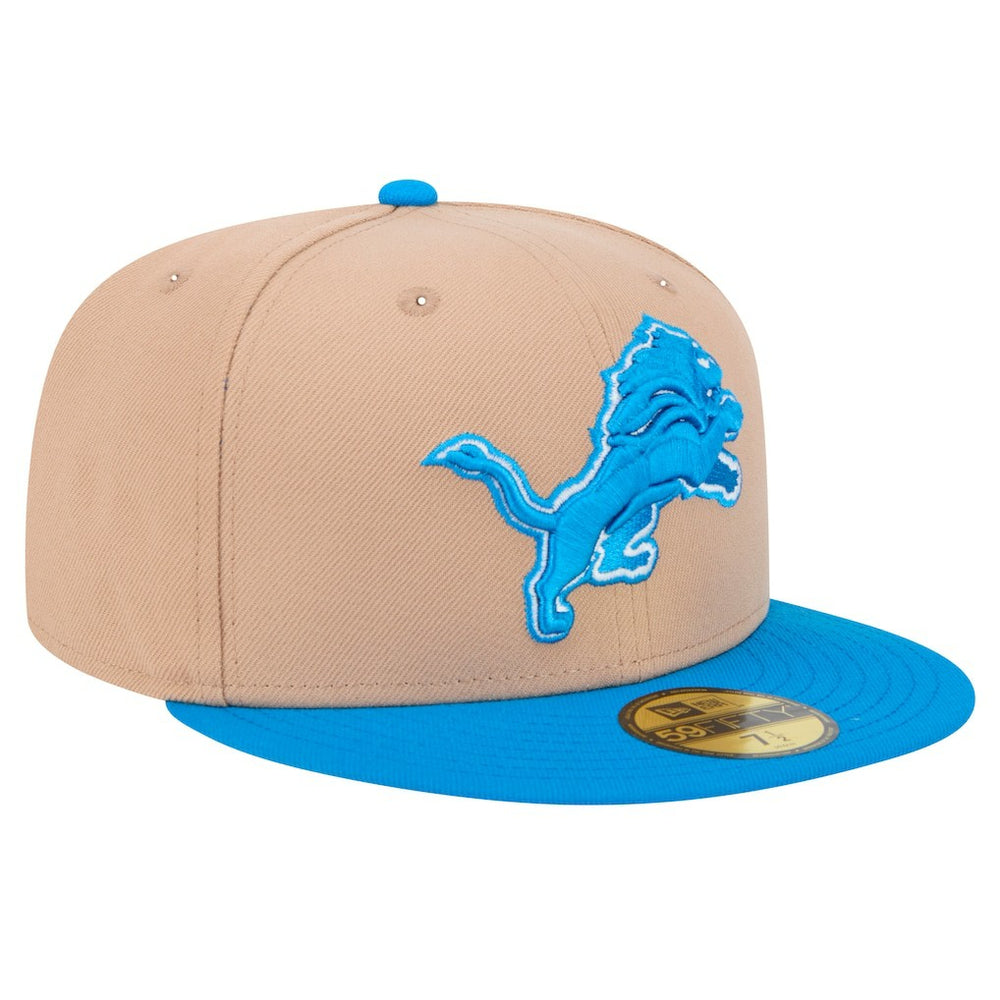 Detroit Lions New Era Logo Main 59FIFTY Fitted Hat Tan