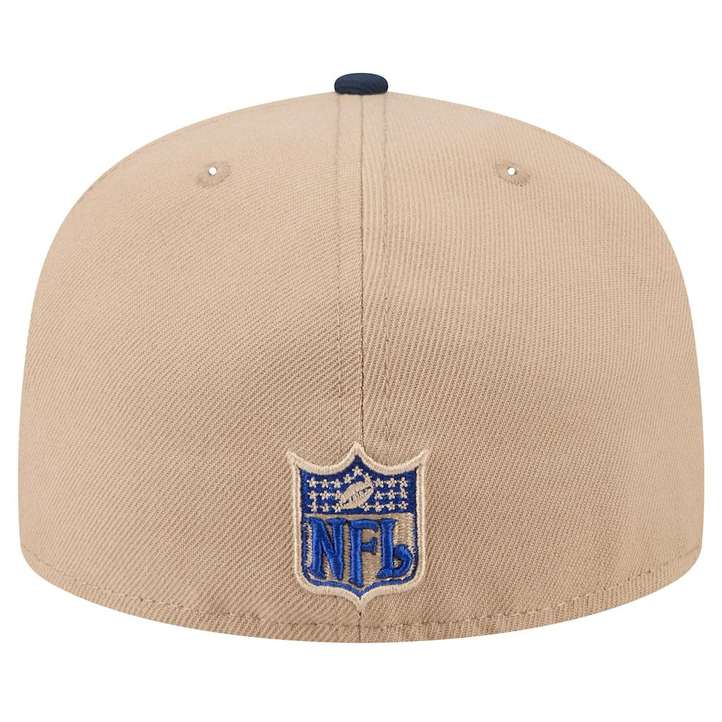 New York Giants New Era Wordmark Logo Main 59FIFTY Fitted Hat Tan