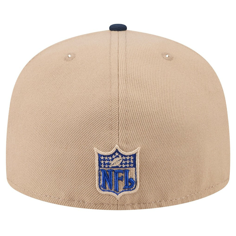 New York Giants New Era Wordmark Logo Main 59FIFTY Fitted Hat Tan