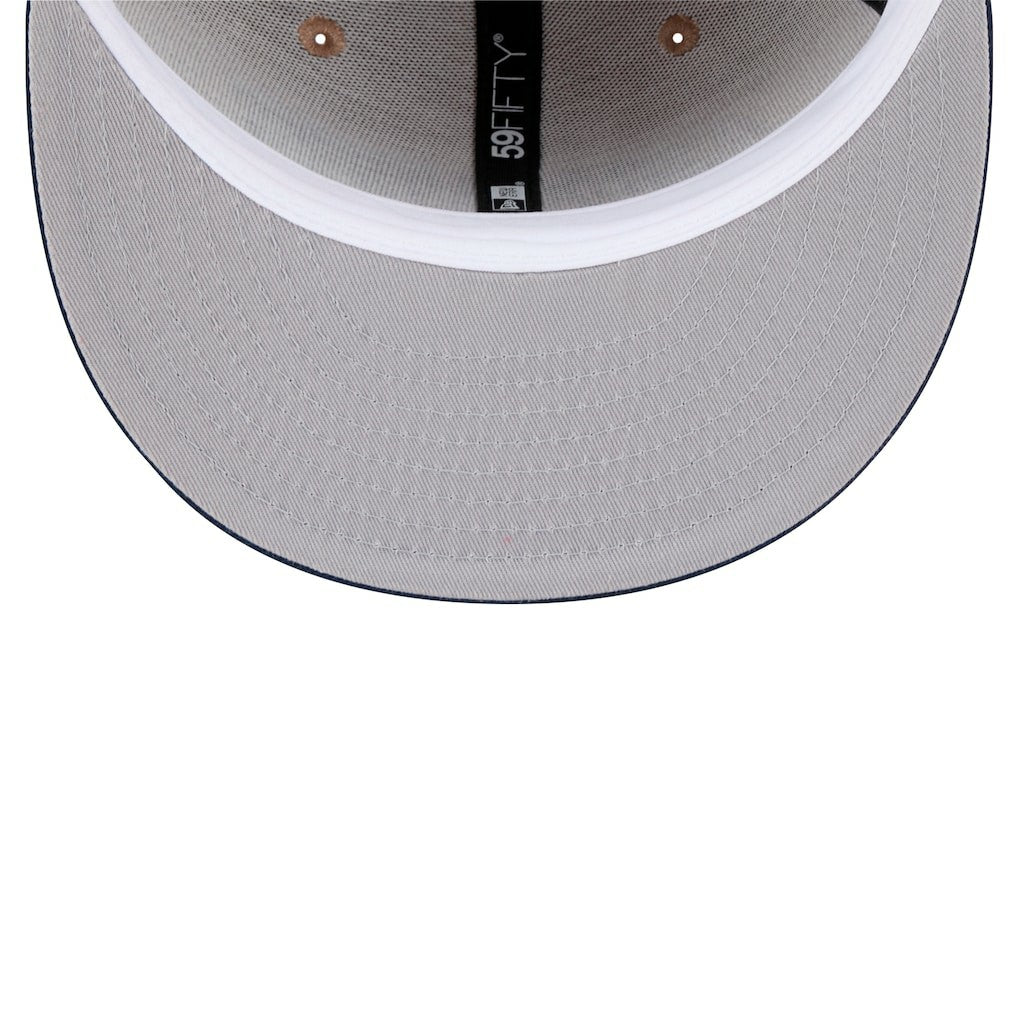 New York Giants New Era Wordmark Logo Main 59FIFTY Fitted Hat Tan