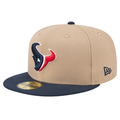 Houston Texans New Era Logo Main 59FIFTY Fitted Hat Tan