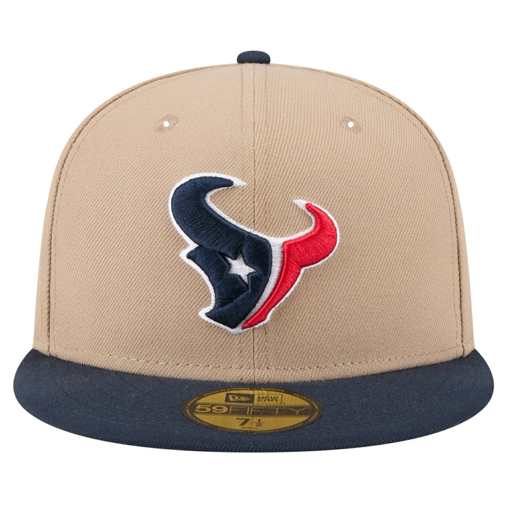 Houston Texans New Era Logo Main 59FIFTY Fitted Hat Tan