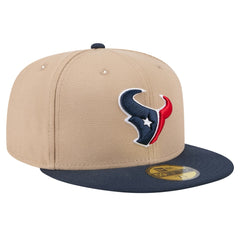 Houston Texans New Era Logo Main 59FIFTY Fitted Hat Tan