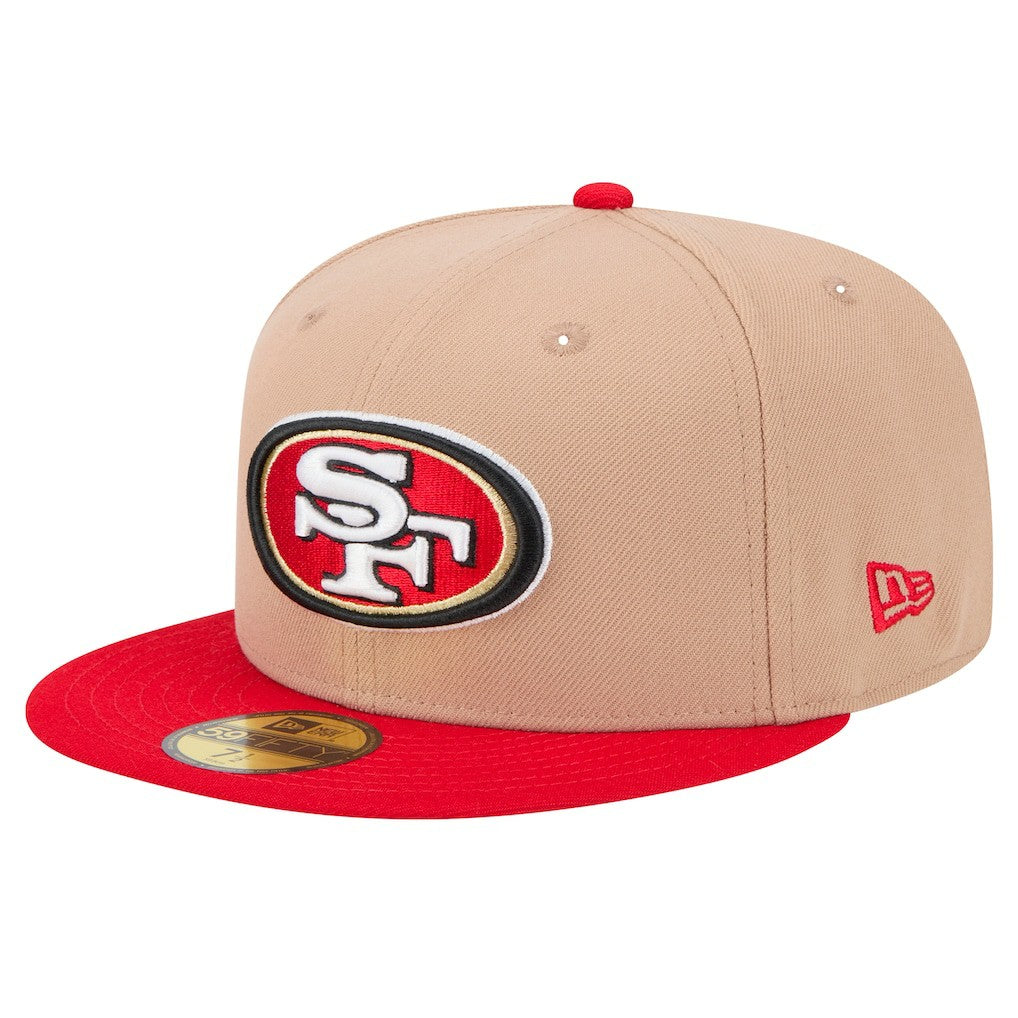 San Francisco 49ers New Era Logo Main 59FIFTY Fitted Hat Tan