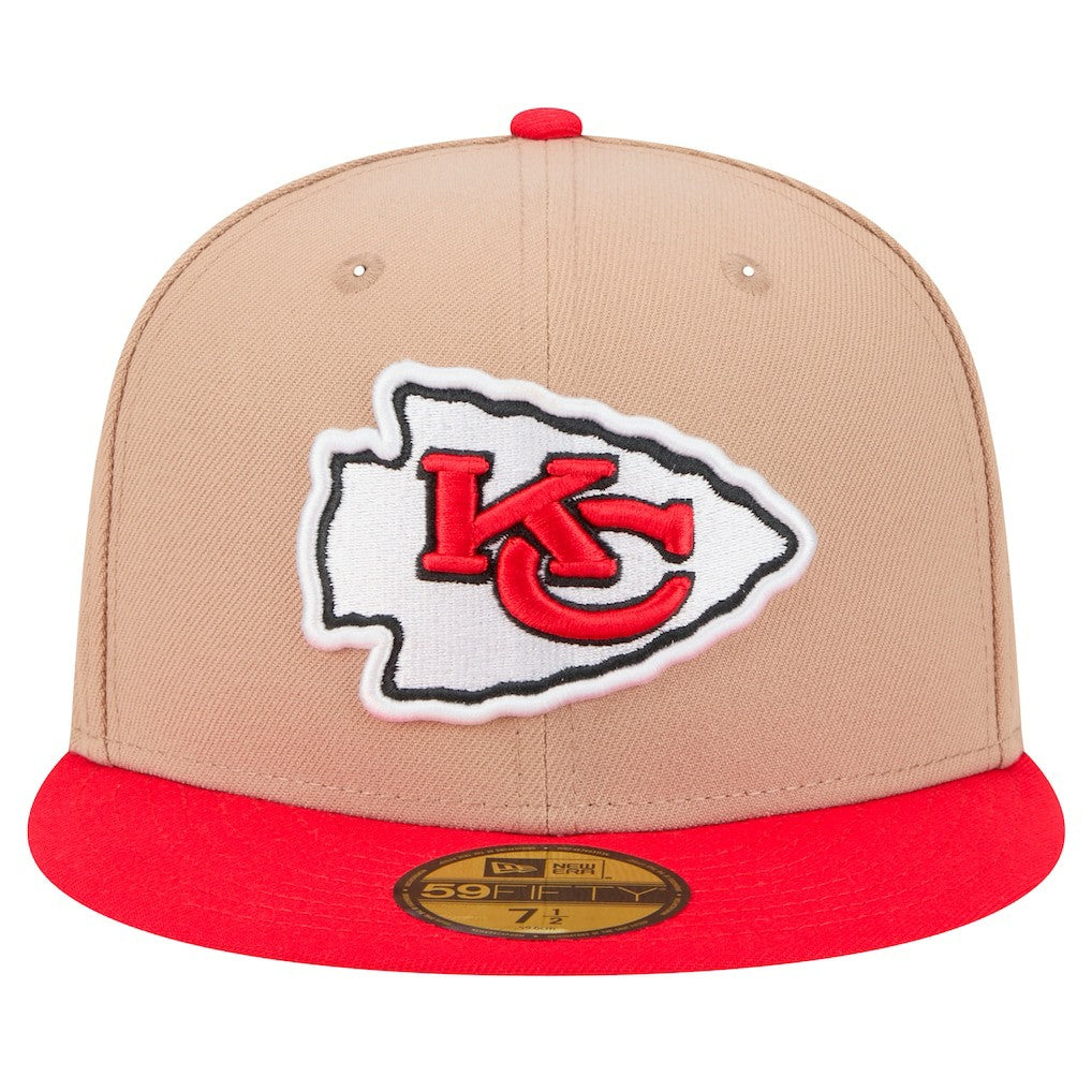 Kansas City Chiefs New Era Logo Main 59FIFTY Fitted Hat Tan