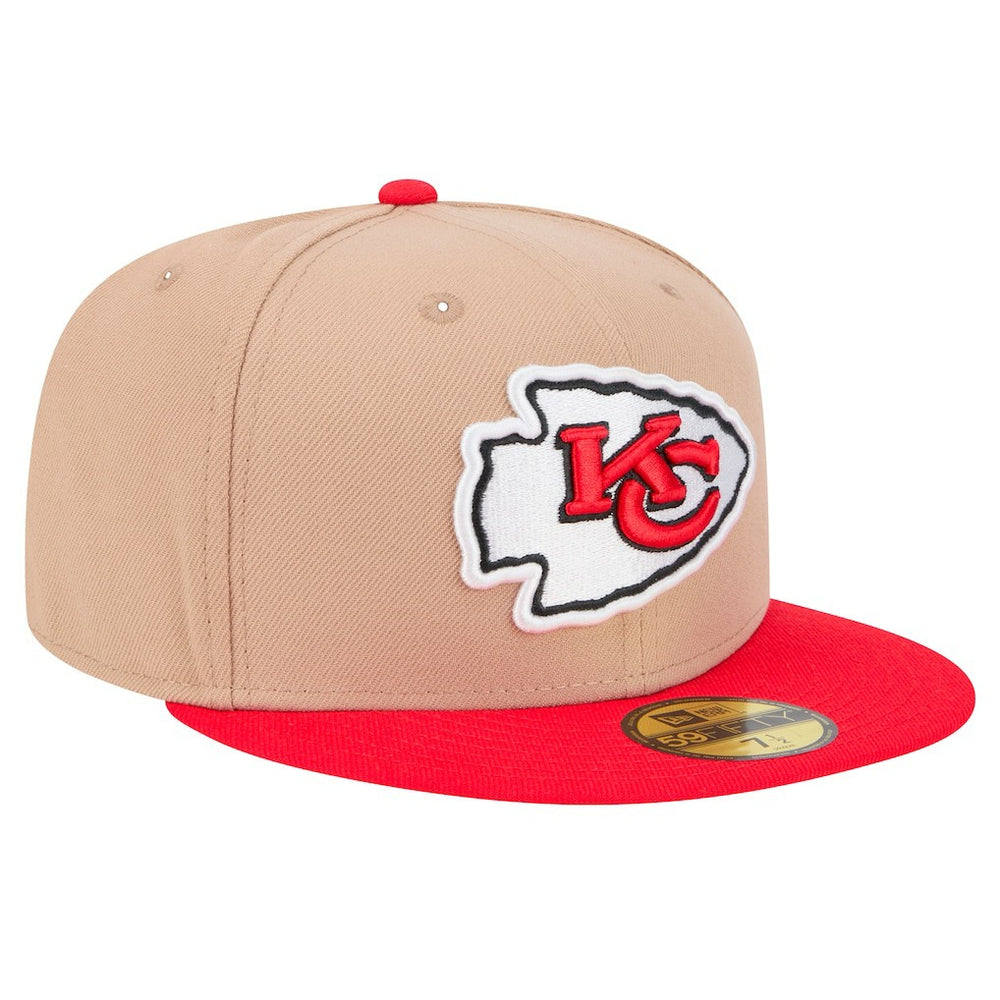 Kansas City Chiefs New Era Logo Main 59FIFTY Fitted Hat Tan