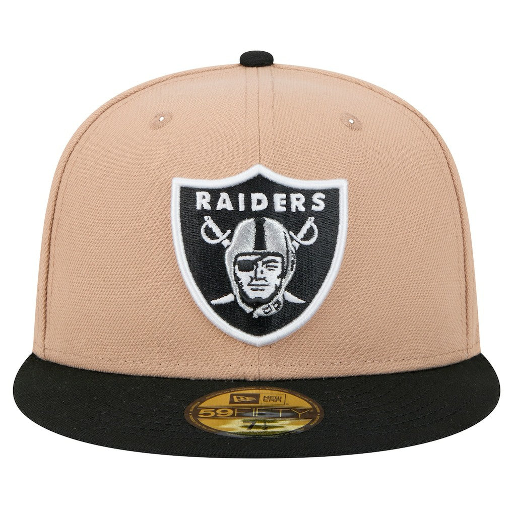 Las Vegas Raiders New Era Logo Main 59FIFTY Fitted Hat Tan