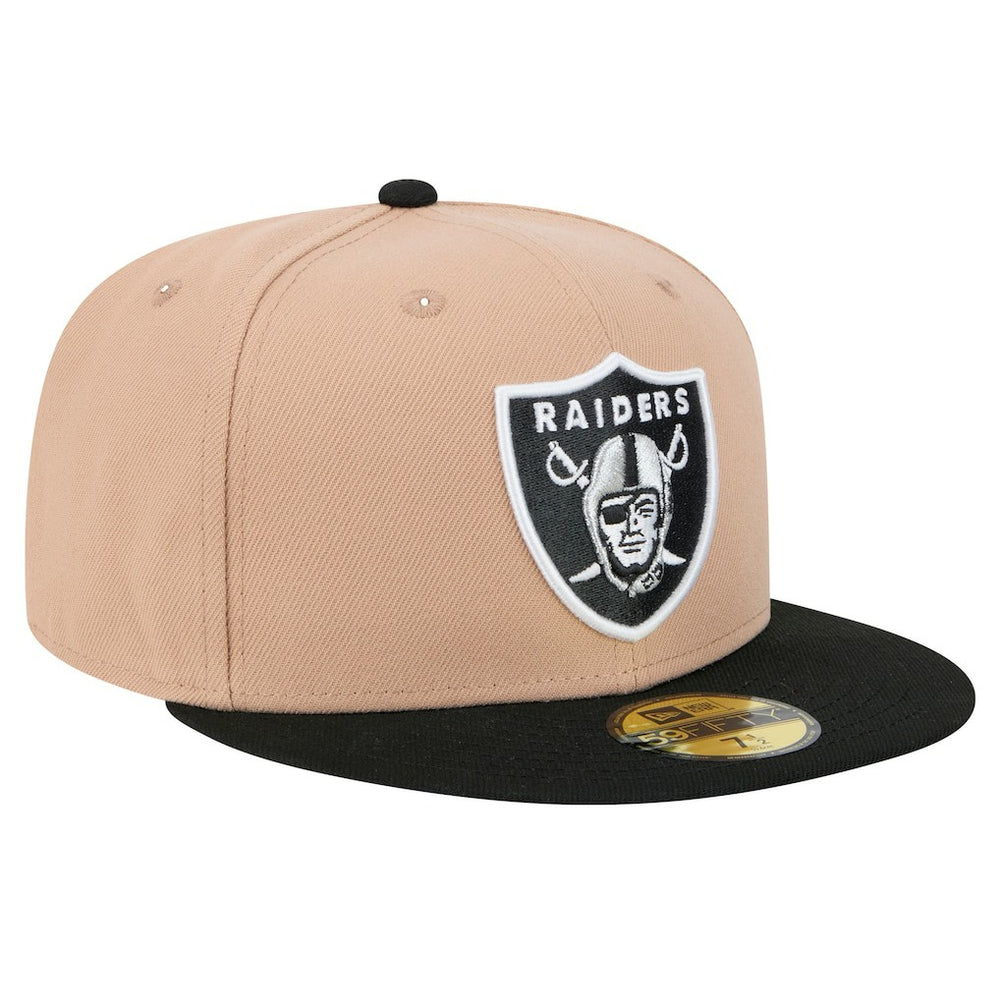 Las Vegas Raiders New Era Logo Main 59FIFTY Fitted Hat Tan