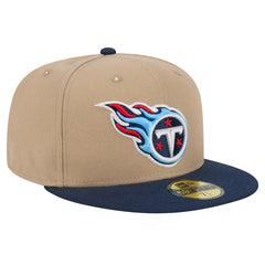 Tennessee Titans New Era Logo Main 59FIFTY Fitted Hat Tan