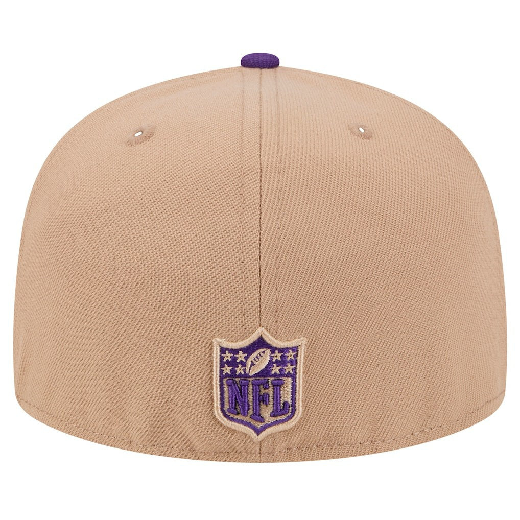 Minnesota Vikings New Era Logo Main 59FIFTY Fitted Hat Tan