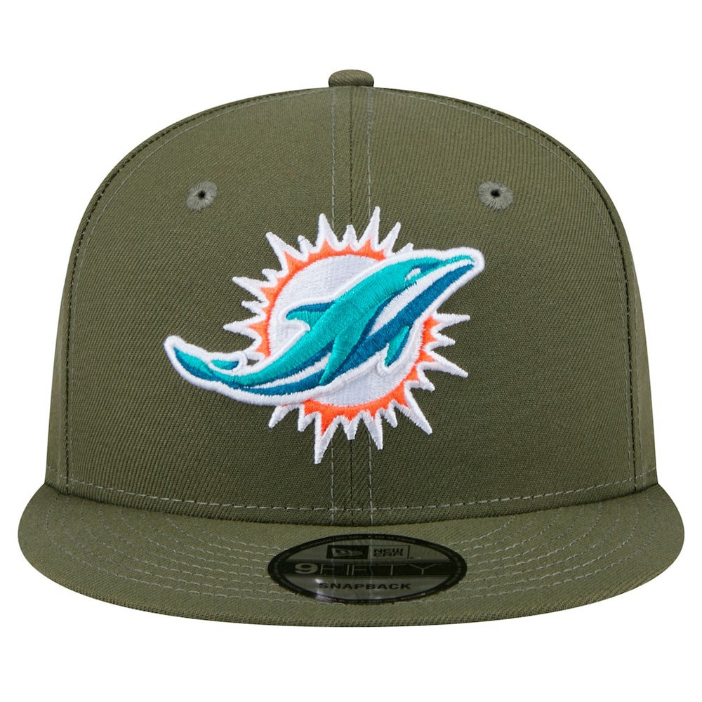 Miami Dolphins New Era Main 9FIFTY Snapback Hat Olive