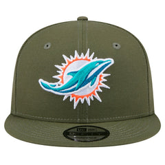 Miami Dolphins New Era Main 9FIFTY Snapback Hat Olive