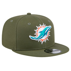 Miami Dolphins New Era Main 9FIFTY Snapback Hat Olive