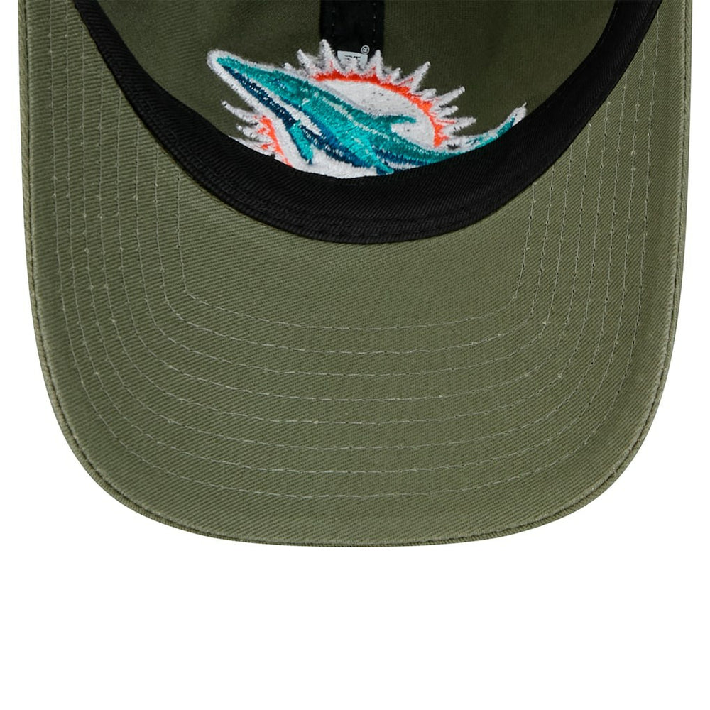 Miami Dolphins New Era Main 9TWENTY Adjustable Hat Olive