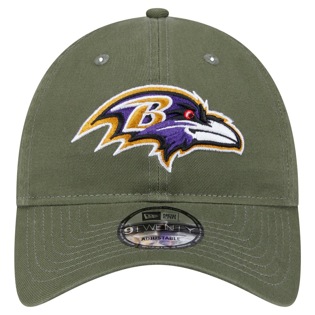 Baltimore Ravens New Era Main 9TWENTY Adjustable Hat Olive