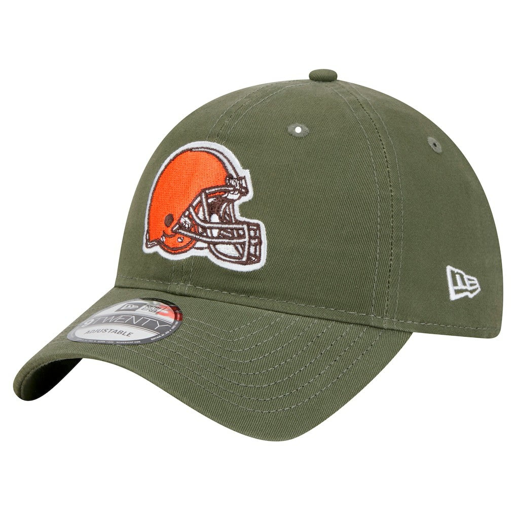 Cleveland Browns New Era Main 9TWENTY Adjustable Hat Olive