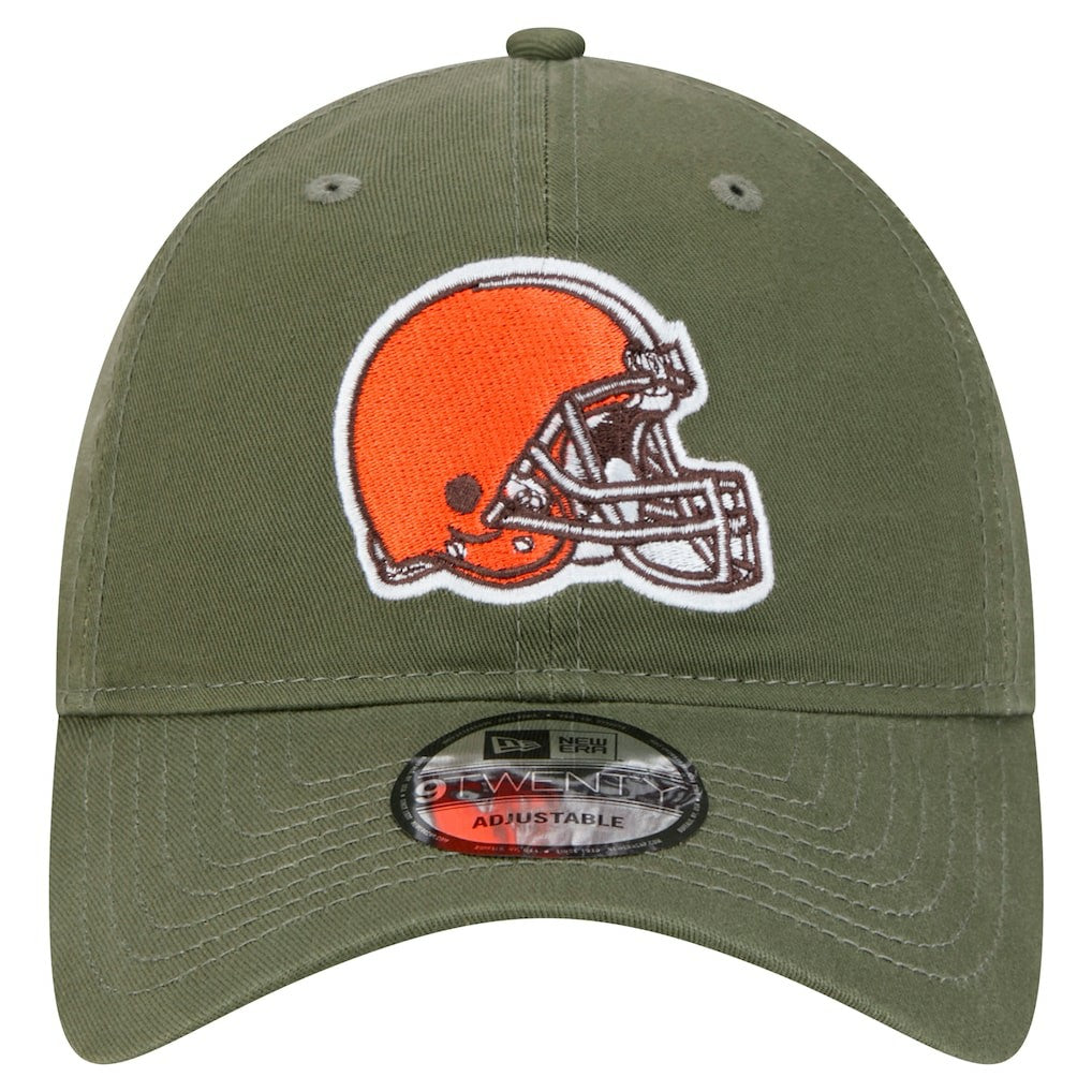 Cleveland Browns New Era Main 9TWENTY Adjustable Hat Olive