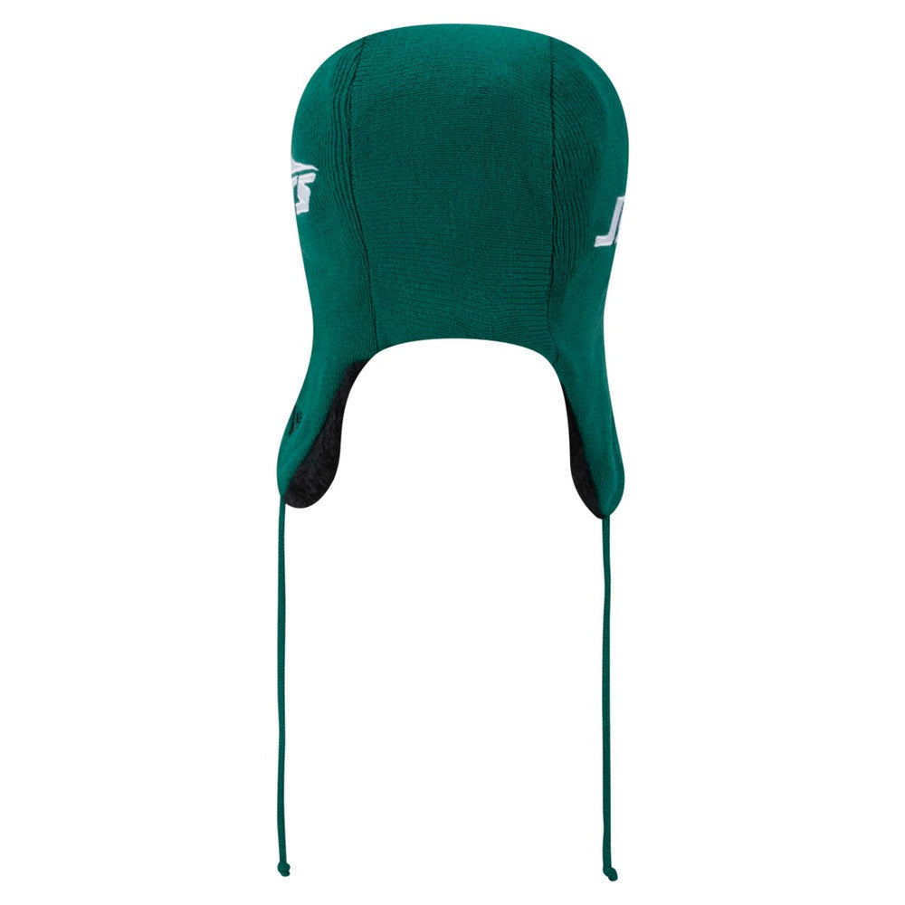 New York Jets New Era Helmet Head Trapper Knit Hat Green