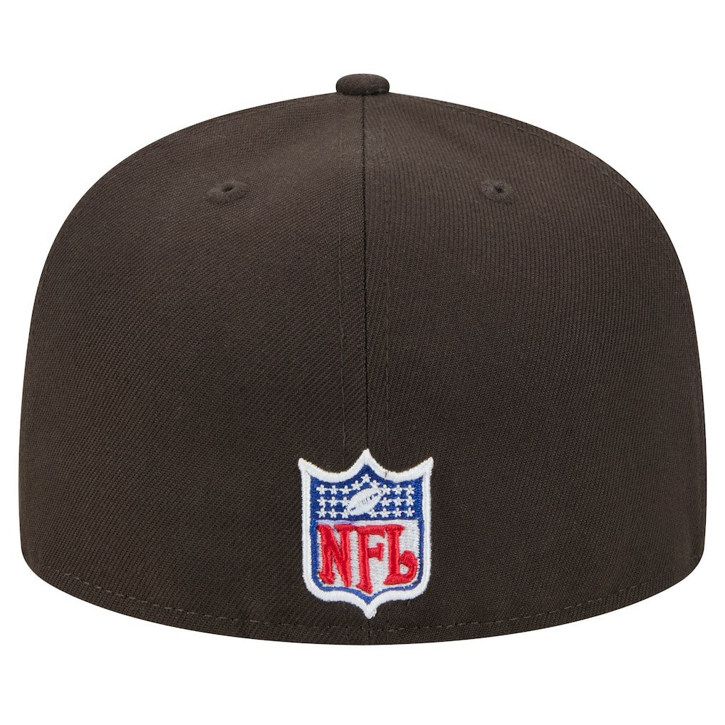 New Era Cleveland Browns Brown Throwback Main 59FIFTY Fitted Hat