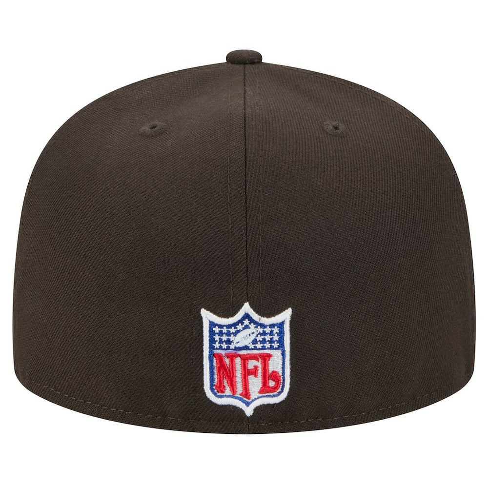 New Era Cleveland Browns Brown Throwback Main 59FIFTY Fitted Hat