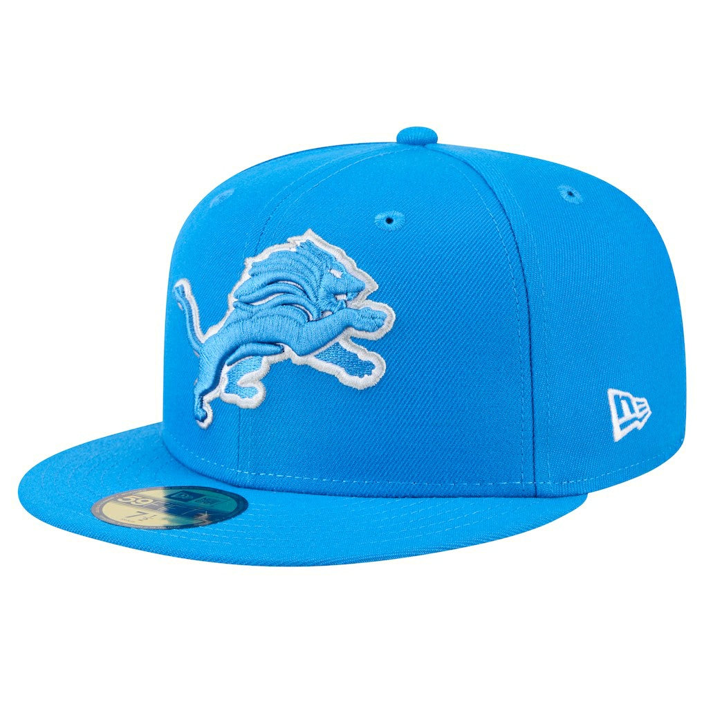 New Era Detroit Lions Blue Main 59FIFTY Fitted Hat