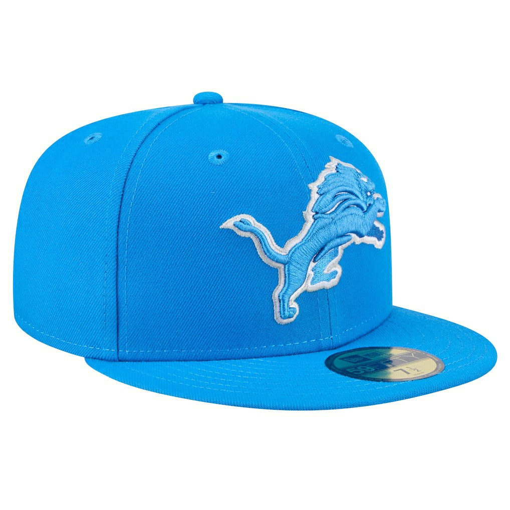 New Era Detroit Lions Blue Main 59FIFTY Fitted Hat