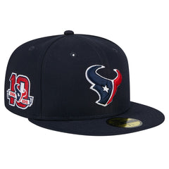 Houston Texans New Era Main Side Patch 59FIFTY Fitted Hat Navy