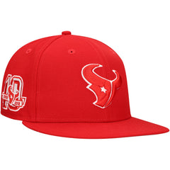 New Era Houston Texans Red Main Patch 59FIFTY Fitted Hat
