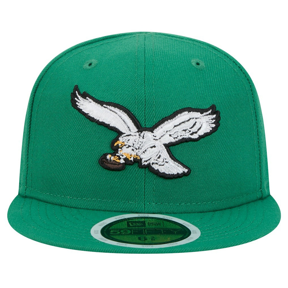 Philadelphia Eagles New Era Youth Main 59FIFTY Fitted Hat Kelly Green