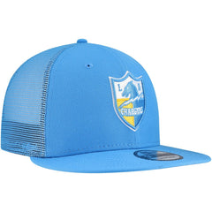 Los Angeles Chargers New Era Throwback Main Trucker 9FIFTY Snapback Hat Powder Blue