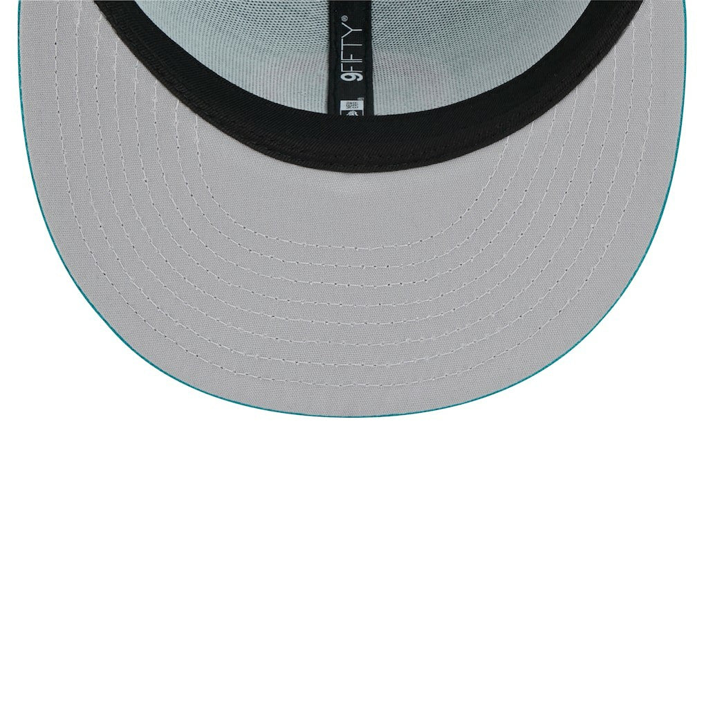 Miami Dolphins New Era Throwback Main Trucker 9FIFTY Snapback Hat Aqua