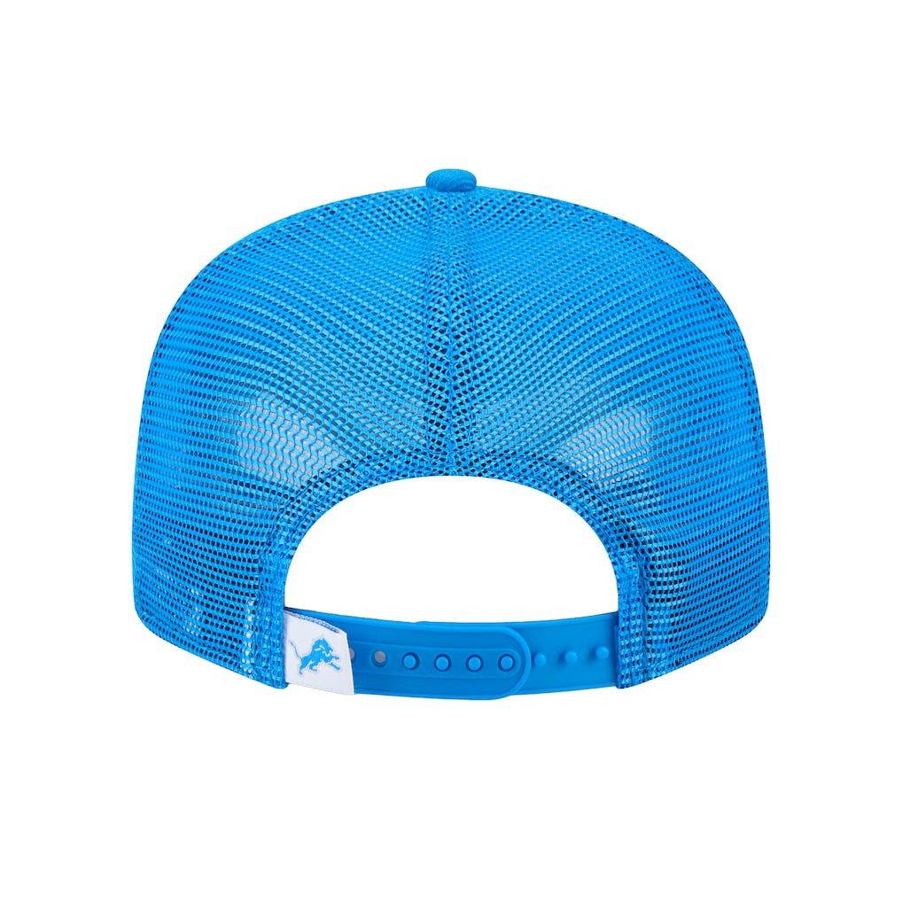 Detroit Lions New Era Main Trucker 9FIFTY Snapback Hat Blue