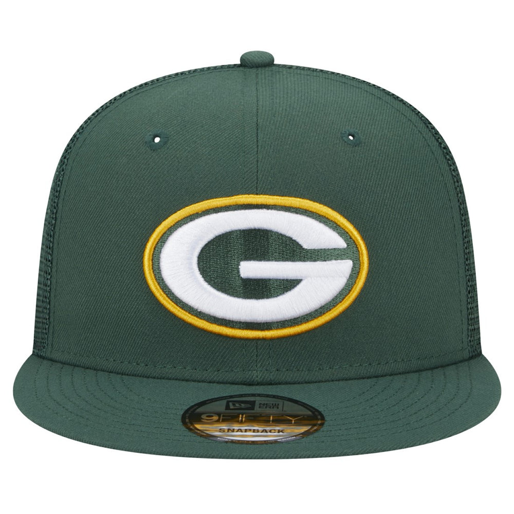 Green Bay Packers New Era Main Trucker 9FIFTY Snapback Hat Green