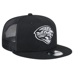 New Era Jacksonville Jaguars Black Main Trucker 9FIFTY Snapback Hat