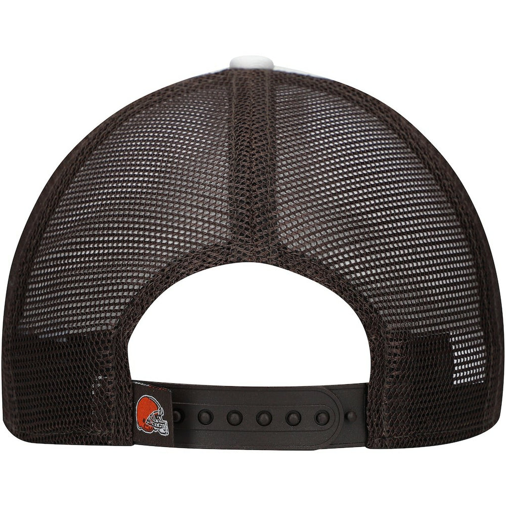Cleveland Browns New Era Youth Sport Night Color Block 9FORTY A-Frame Trucker Adjustable Hat Brown