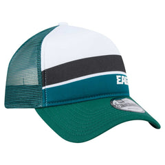 Philadelphia Eagles New Era Youth Sport Night Color Block 9FORTY A-Frame Trucker Adjustable Hat Midnight Green