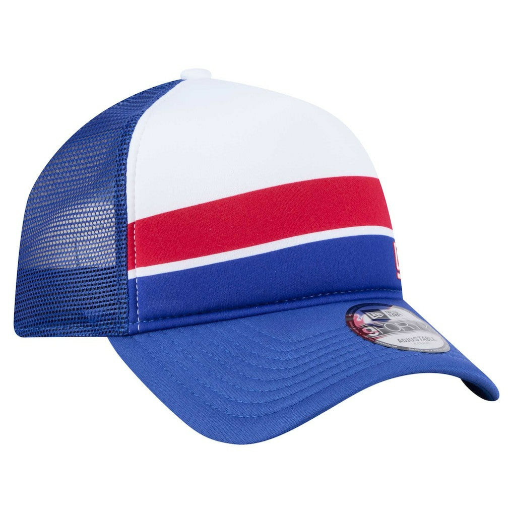 New York Giants New Era Youth Sport Night Color Block 9FORTY A-Frame Trucker Adjustable Hat Royal