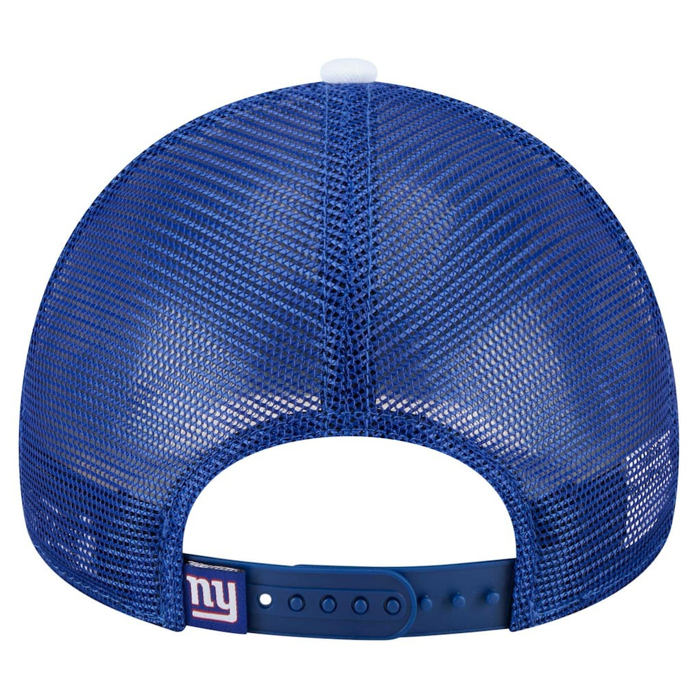 New York Giants New Era Youth Sport Night Color Block 9FORTY A-Frame Trucker Adjustable Hat Royal