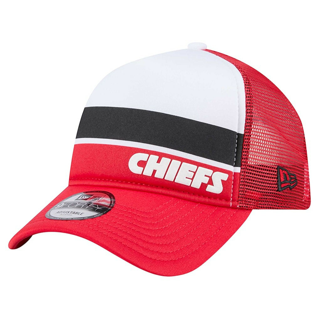 Kansas City Chiefs New Era Preschool Sport Night Color Block 9FORTY A-Frame Trucker Adjustable Hat Red