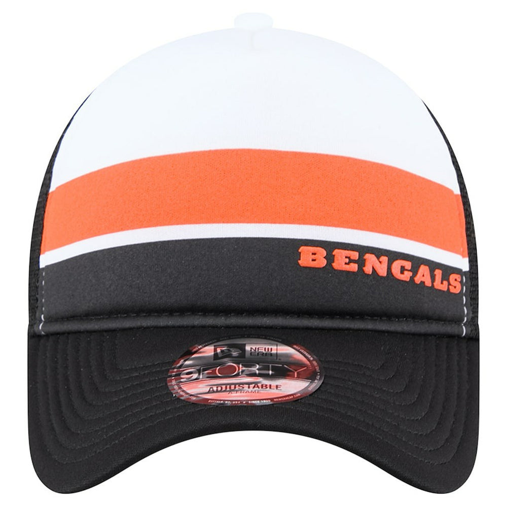 Cincinnati Bengals New Era Preschool Sport Night Color Block 9FORTY A-Frame Trucker Adjustable Hat Black