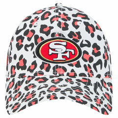San Francisco 49ers New Era Girls Youth Active Leopard 9TWENTY Adjustable Hat White