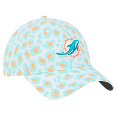 Miami Dolphins New Era Preschool Active Leopard 9TWENTY Adjustable Hat White