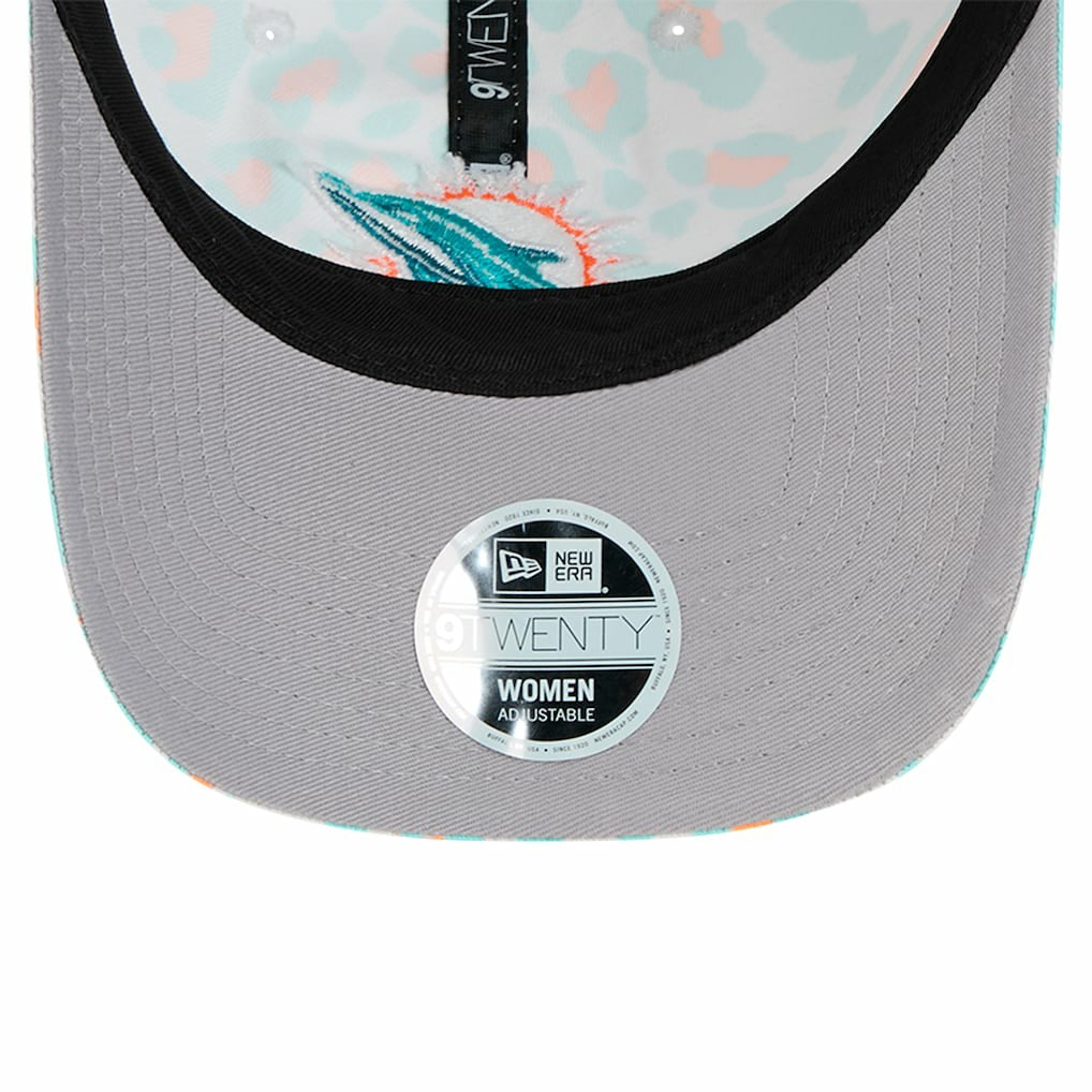 Miami Dolphins New Era Preschool Active Leopard 9TWENTY Adjustable Hat White